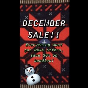 DECEMBER SALE!!